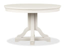 Willowbrook - Extendable 48" Round Dining Table - Egg Shell White