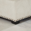 97 Inch L-Shaped Corner Sectional Sofa Couch with Seat and Storage Ottoman,Chenille Fabric Corner Couch with 7 Seats & 2 Pillows for Living Room, Beige