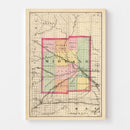 Vintage Map of Midland County, Michigan 1873