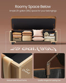 Caramel Brown 25 Gallon Large Capacity Storage Ottoman