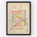 Vintage Map of Midland County, Michigan 1873