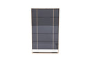 33" Black Gold Manufactured Wood + Solid Wood Stainless Steel Five Drawer Chest
