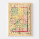 Vintage Map of Newaygo County, Michigan 1873