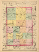 Vintage Map of Newaygo County, Michigan 1873