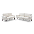 2 Piece Sectional Sofa Set with Movable Pillows, 5 Seat Convertible Couch Sets, Upholstered Sofa for Living Room Office, Bedroom & Apartment, Beige