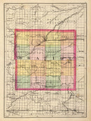 Vintage Map of Gratiot County, Michigan 1873