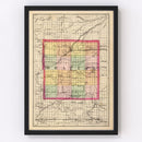 Vintage Map of Gratiot County, Michigan 1873