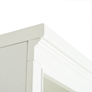 Retro Style 75'' Tall Display Shelf with Cabinet for Hallways Living Room Kitchen - White
