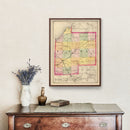 Vintage Map of Tuscola County, Michigan 1873