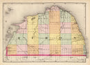 Vintage Map of Huron County, Michigan 1873