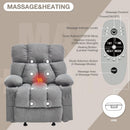 Massage Rocker Recliner Chair With Heat And Vibration Grey
