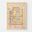 Vintage Map of Lapeer County, Michigan 1873