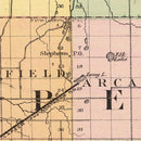 Vintage Map of Lapeer County, Michigan 1873