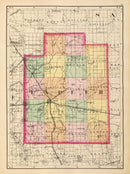 Vintage Map of Lapeer County, Michigan 1873