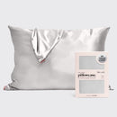 Silver Satin Pillowcase - Standard