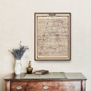 Vintage Map of Iroquois County, Illinois 1876
