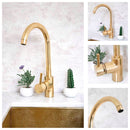 Unlacquered Brass Single Handle Faucet , Hot and Cold , Bathroom Faucet, Brass Bathroom Faucet