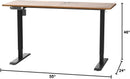 Electric Standing Desk 55x24 Inches Brown Height Adjustable