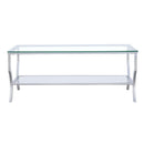 Saide Rectangular Glass Top Coffee Table Chrome