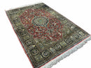 Persian Qum Silk Rug 3.8 x 5.6, Silk on Silk, Animal Pictorials, Fine 330 KPSI