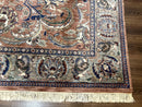 Indo Persian Mahal Rug 8x10, Traditional Wool Oriental Carpet, Pink