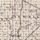 Vintage Map of Vermilion County, Illinois 1876