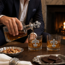 Fleur-de-lis Decanter Set with Glasses
