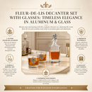 Fleur-de-lis Decanter Set with Glasses