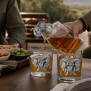 Elephant Decanter Set with Glasses
