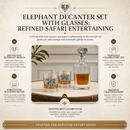 Elephant Decanter Set with Glasses