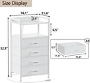 White Nightstand With Charging Station And RGB LED Lighting