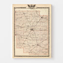 Vintage Map of Logan County, Illinois 1876