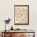 Vintage Map of Logan County, Illinois 1876