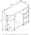 Columbia Walnut Space Saving Computer Desk With CPU Shelf