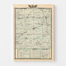 Vintage Map of Mcdonough County, Illinois 1876