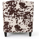 Comfy Accent Chair with Tufted Backrest, Bedroom Single Seat Arm Chair with Wooden Legs, Modern Side Chairs for Living Room