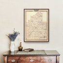 Vintage Map of Christian County, Illinois 1876