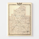 Vintage Map of Christian County, Illinois 1876