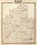 Vintage Map of Christian County, Illinois 1876