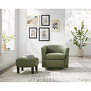 Swivel Accent Chair 360 Comfy Recliner Corduroy Arm Chair Single Sofa with Ottoman for Living Room Bedroom