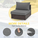Outdoor Cushions 14 Piece Set Gray Water Repellent For 6 Seat Patio Sofa