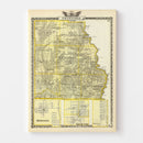 Vintage Map of Crawford County, Illinois 1876