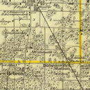 Vintage Map of Crawford County, Illinois 1876