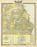 Vintage Map of Crawford County, Illinois 1876