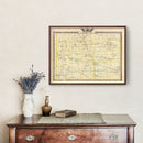 Vintage Map of Wayne County, Illinois 1876