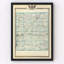 Vintage Map of Marion County, Illinois 1876