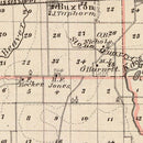 Vintage Map of Clinton County, Illinois 1876