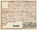 Vintage Map of Clinton County, Illinois 1876