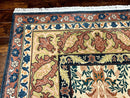 10x13 Wool Rug, Floral Pattern, Birds, Handmade Vintage Carpet, Couristan Rug, Beige