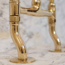 Unlacquered Brass Curved Legs kitchen Faucet